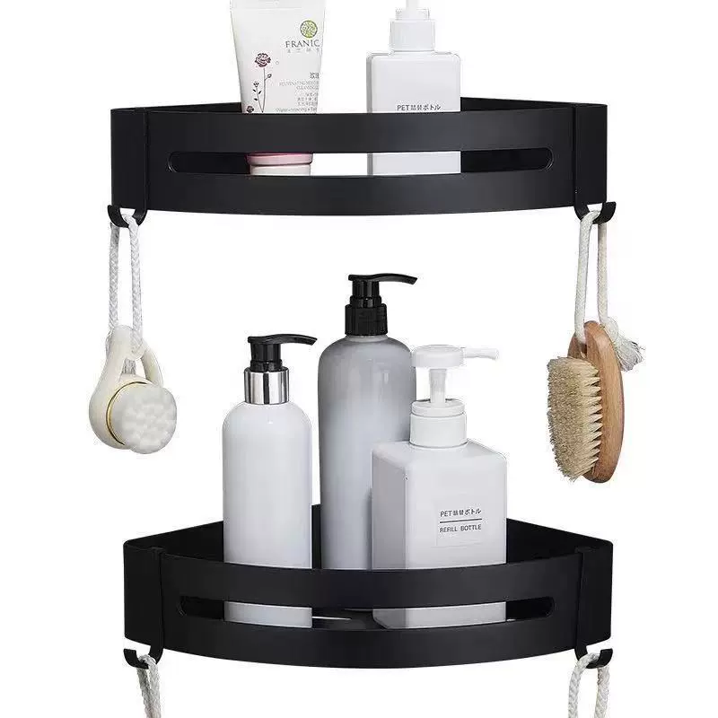 ♤Punch-free space aluminum storage rack toilet tripod bathroom storage rack wall hanging toilet corner