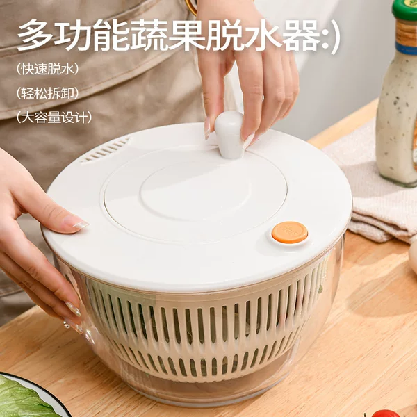 Cross-Border Amazon Household Plastic Manual Vegetable Cutting Drain Basket Potato Slicing Artifact Multi-Functional Vegetable Dehydrator