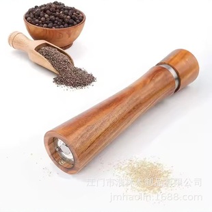 10inch Manual Wooden Pepper Mill Customized Multiple Spices Available Acacia Wood Grinder