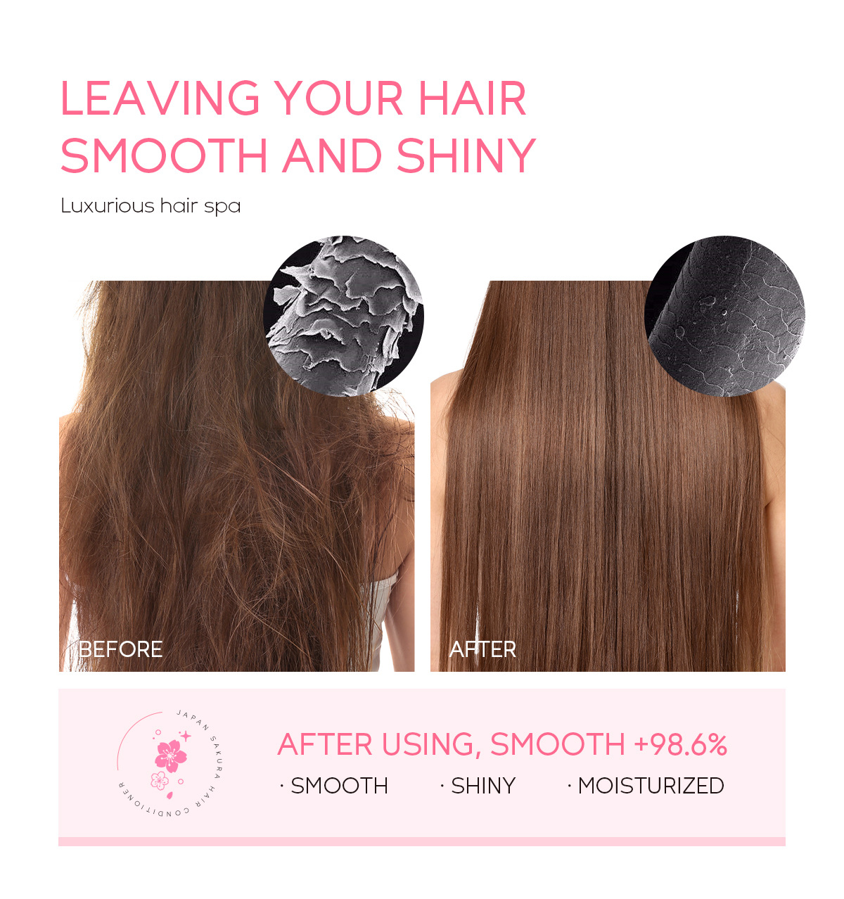 Cross-border LAIKOU Cherry Blossom Conditioner 200ml, smooth, lustrous, Moisturizing and improving frizz, factory in stock wholesale undefined