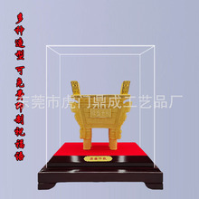 绒沙金鼎摆件金鼎鼎盛千秋办公室酒柜装饰品公司乔迁开业礼品批发