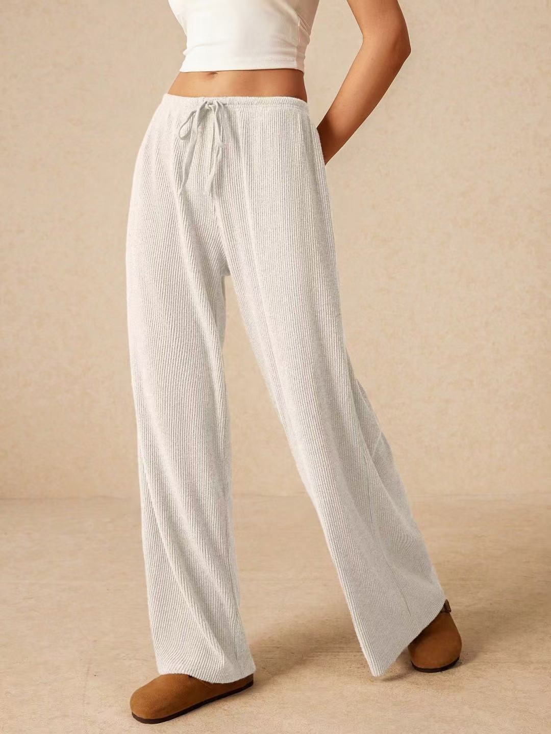 Women's Clothing Casual Loose Autumn And Winter Explosion Fashion Temperament Wide-leg Pants Trousers Elastic Waist Women_ecoleips.com