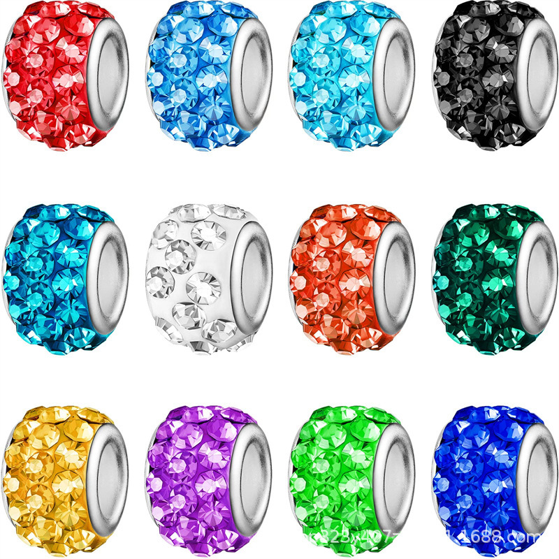 Amazon cross-border best selling three rows of corns diamond ball beads clay ball large hole beads diy bracelet suit jewelry accessories Amazon cross-border best selling three rows of corns diamond ball beads clay ball large hole beads diy bracelet suit jewelry accessories