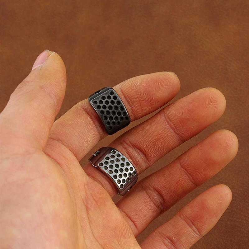 Нержавеющая сталь наперсток утолщение высокая твердая передняя перо ручной работы DIY кожаный инструмент из нержавеющей стали 420 HRC50