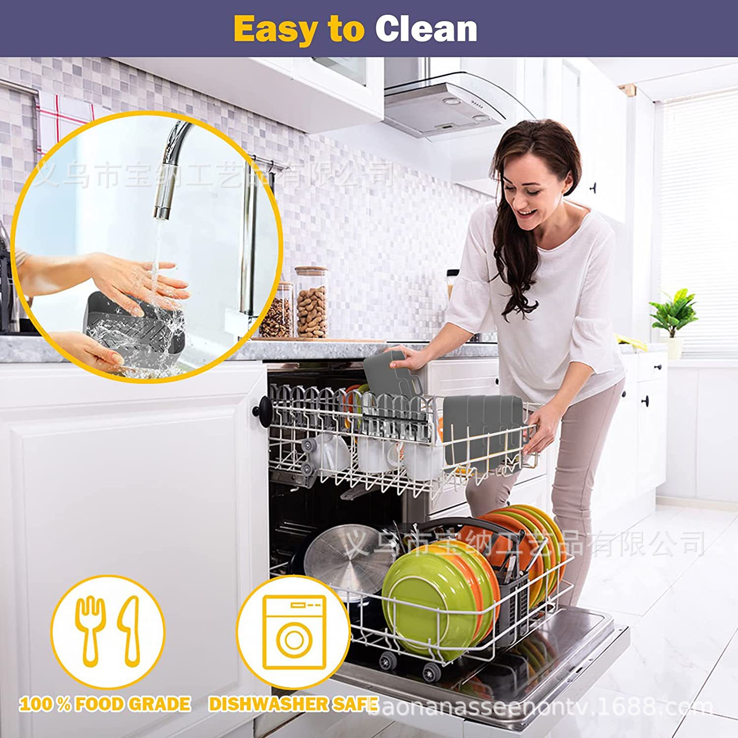 Hogar transfronterizo accesorios de freidora de aire incrustado olla de silicona extra grande olla doble olla de silicona freidora profunda Accesorios