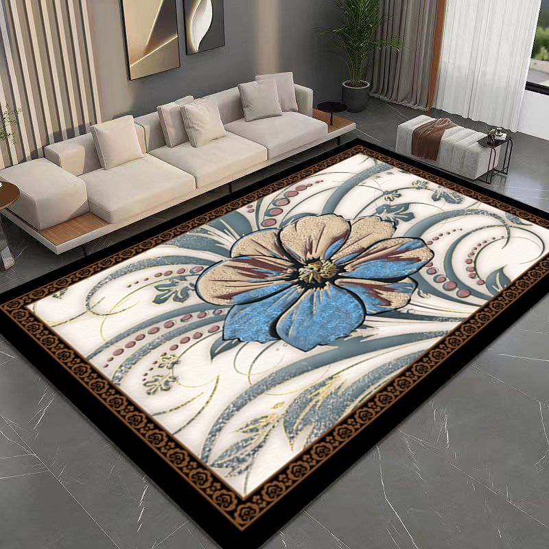Cross-Border Crystal Velvet New Chinese Style 3D Wohnzimmer Sofa Couchtisch Schlafzimmer Fleckenabweisender Teppich_voghion.com