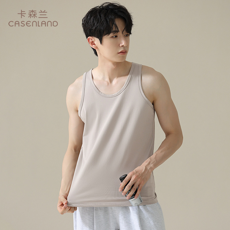Men's Vest Summer Pure Cotton Pajamas Thin Sports Running Fitness Sleeveless Base Shirt Loose One-piece Top Men's Vest Summer Pure Cotton Pajamas Thin Sports Running Fitness Sleeveless Base Shirt Loose One-piece Top