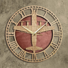 木制挂钟P3奥利安反潜巡逻/电子侦察机造型墙钟墙面装饰壁钟