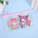 Factory direct supply cartoon cute jewelry rubber band flower head storage file bag transparent PVC zipper bag
