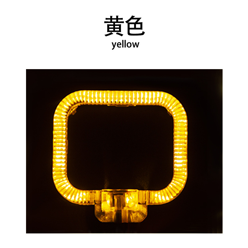 Fábrica al por mayor de dos colores guía de luz Angel Eye 1,5 pulgadas de modificación del coche cuadrado lente de doble luz universal luz diurna