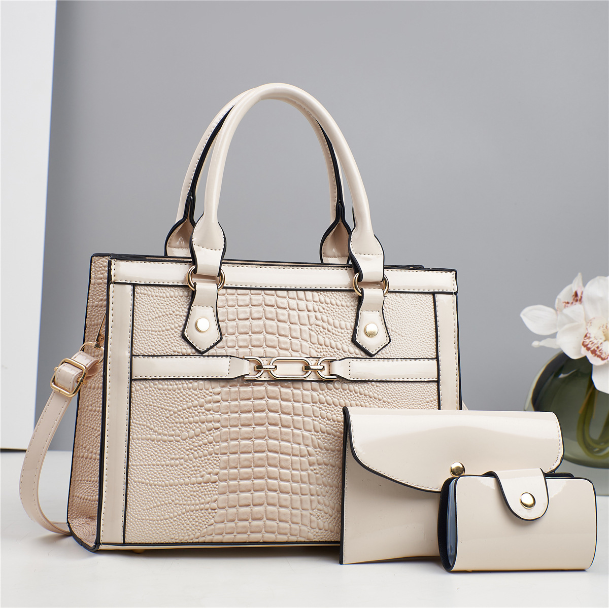 Bolsas de tres piezas, bolsas de moda, bolsas de hombro para mujeres, bolsas de gran capacidad, bolsas de madre transfronterizas