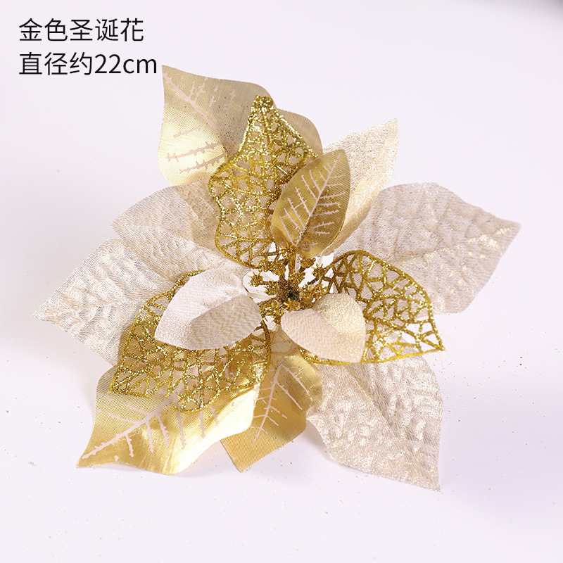 황금빛 크리스마스 꽃 (직경 약 22cm)