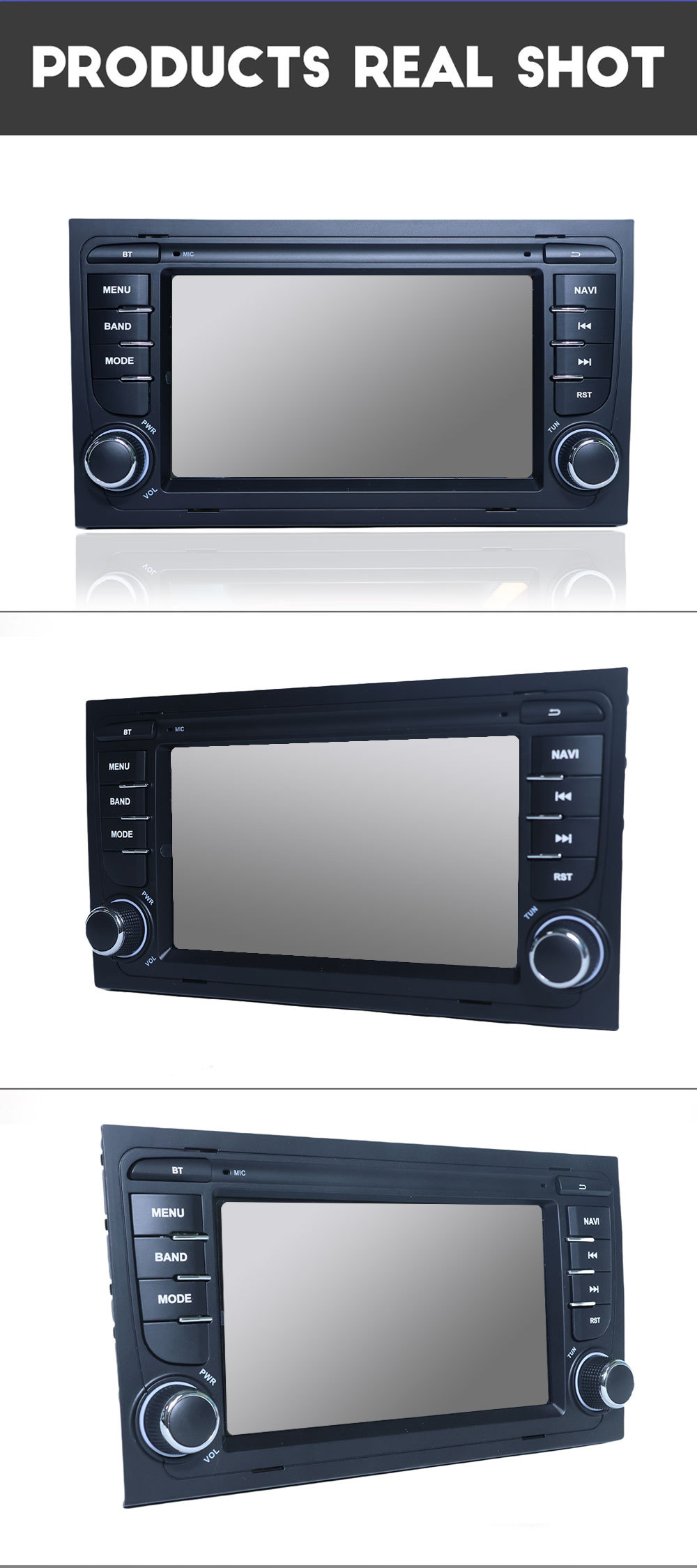 Suitable for 7inch Audi A4 Android Car Navigator Gpsmp5 Bluetooth Navigation All-In-One Carplay