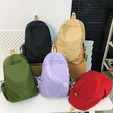 书包女休闲复古耐磨帆布双肩包男女日系大学生简约百搭旅行背包男