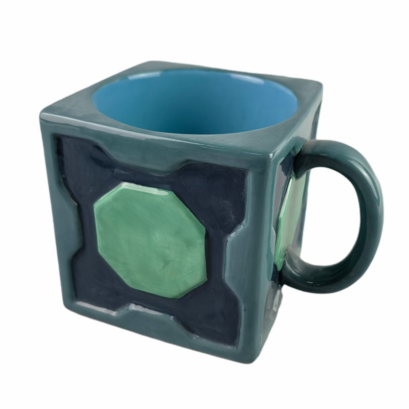 Cuadrado cuadrado creativo juegos de tazas de agua para niños tazas de cerámica tazas de marca de tazas fuentes de fabricación al por mayor