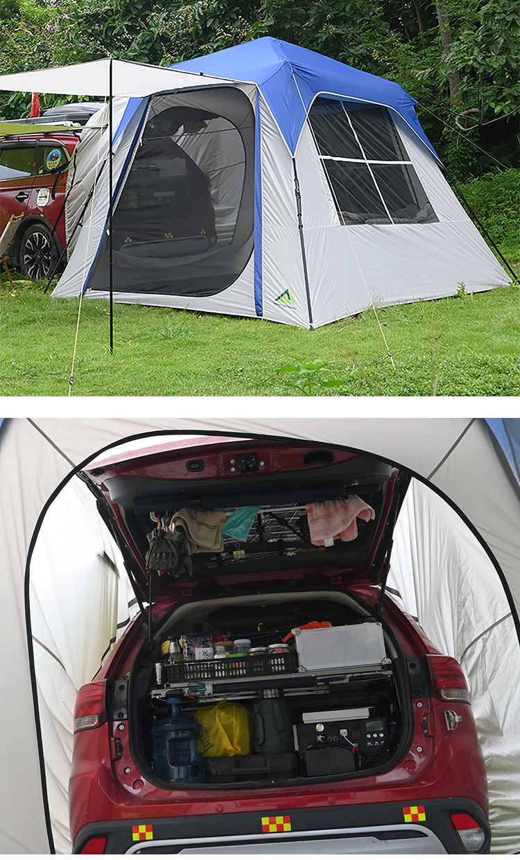 Outdoor Automatic Quick-Opening Car Tail Tent, Travel Car Roof, Car Side Trunk Tent, Picnic Camping