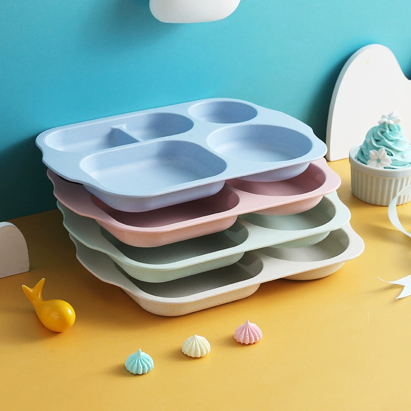 Creative children's dinner plate for students, tableware for supplementary food, ecological set