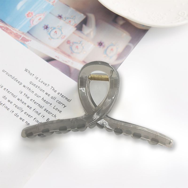 Corea del Sur ins simple agarre hacia atrás cabeza curva Cruz tiburón clip horquilla baño updo jalea agarre de pelo grande