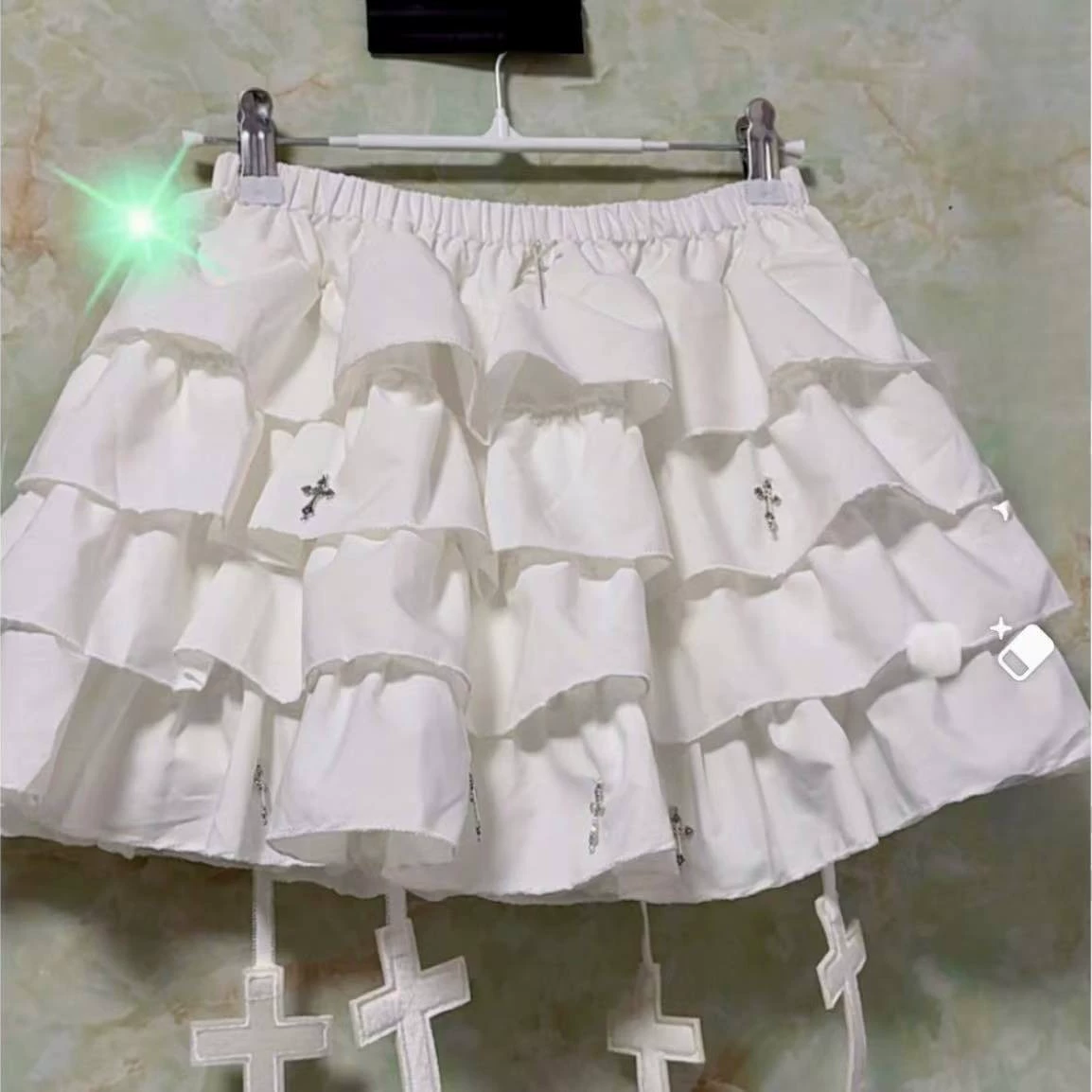 Белая юбка-пачка для студентов-балерин с длинными ногами и маленькой юбкой-тортом с двойным бантом на ушках