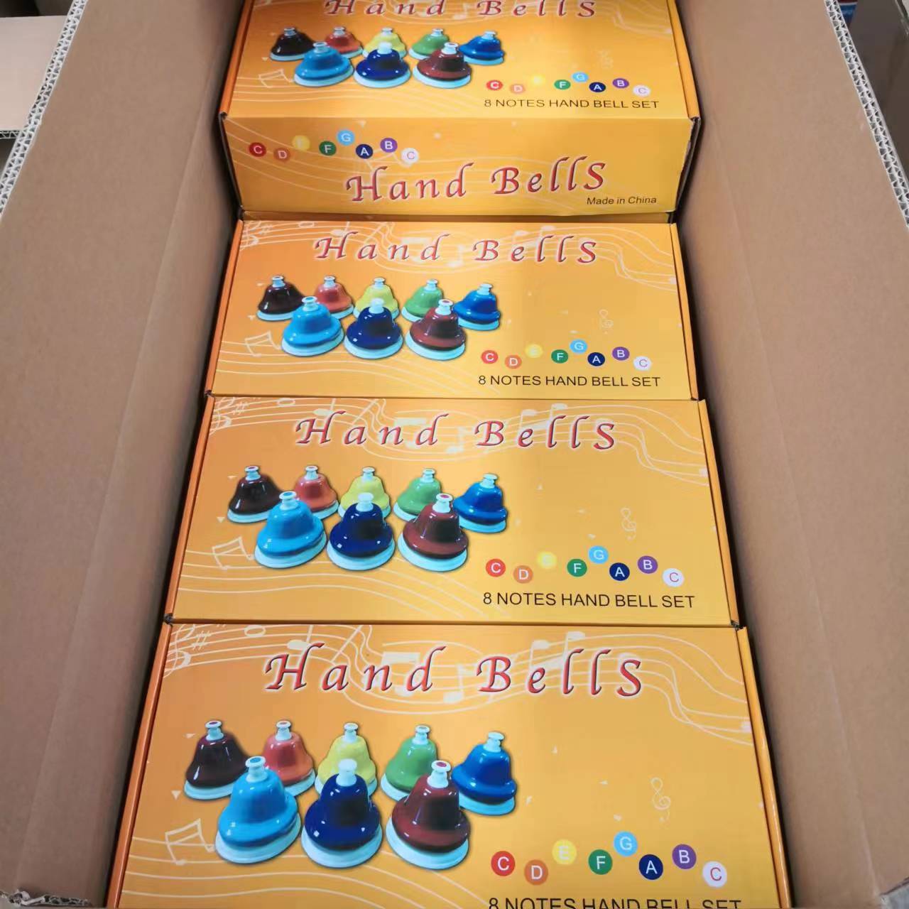 Orff instrumento de percusión juguete accesorios de instrumentos musicales suministros de educación preescolar campana de ocho tonos RELOJ DEL RATÓN