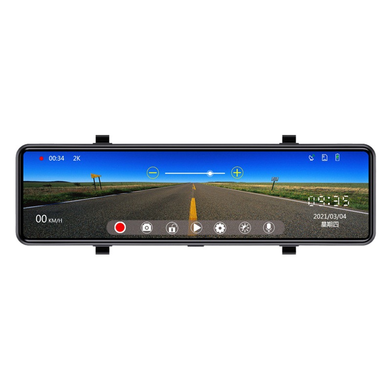 11.26 pulgadas HD 4K2160p1000 millones HD WiFi de alta definición streaming espejo retrovisor grabadora de conducción lente dual