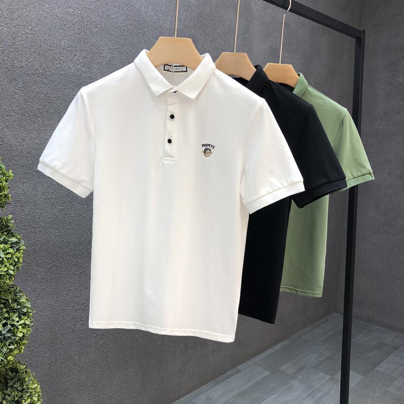 Cartoon printed Polo shirt, t-shirt, trendy brand, youth 2023 summer new men's short collar and half sleeved_voghion.com