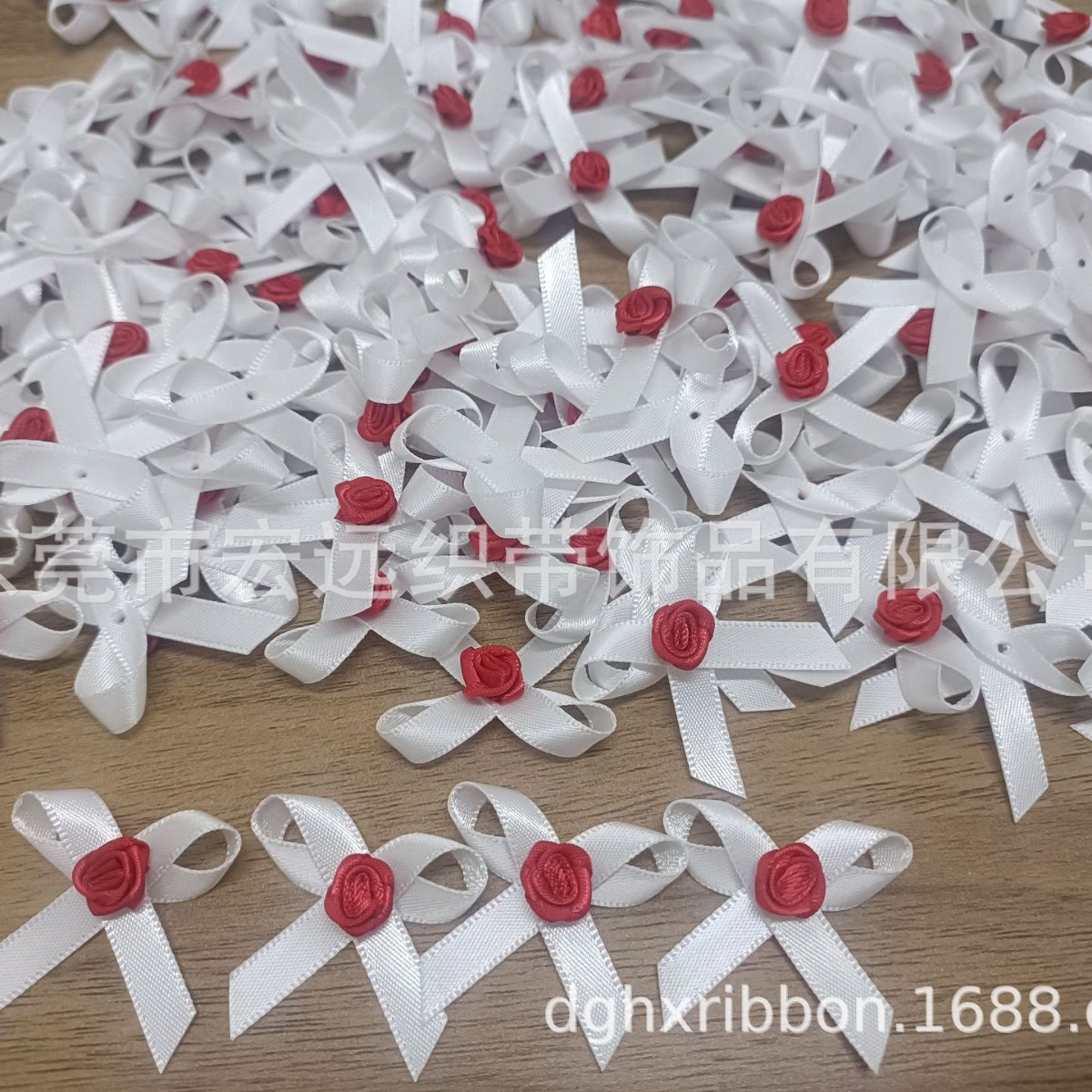 厂家专业各类丝带玫瑰花涤沦缎带蝴蝶结