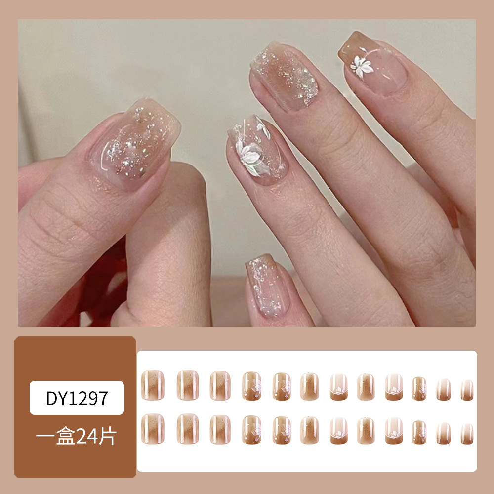 Promoción de pérdida dulce Cool nail patch simple parche de uñas falsas productos terminados al por mayor ventas domésticas de desgaste de uñas