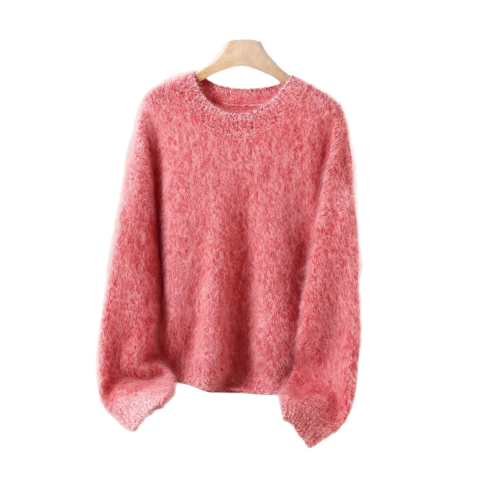 Свитер Cashmere elite бархатный вязаный, круглый ворот, one size, мягкая пушистая фактура