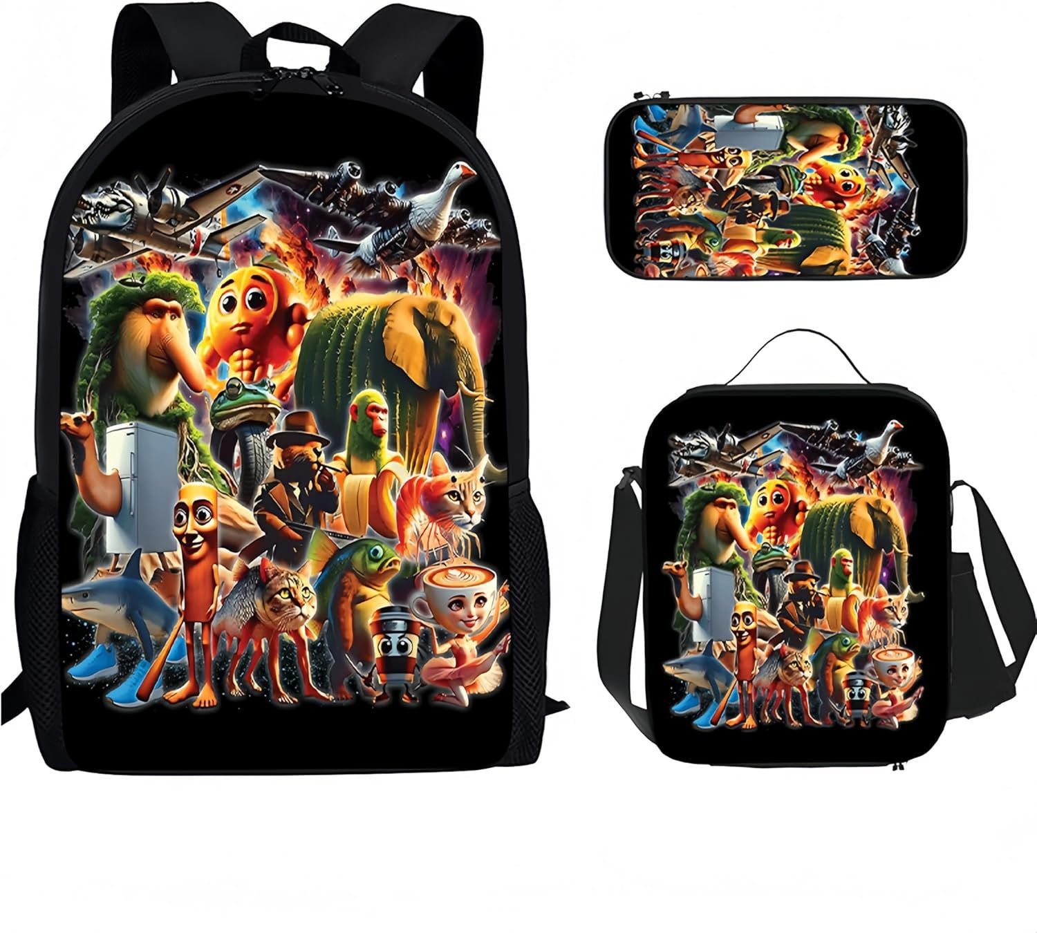 Nuevo producto transfronterizo Italian Brainrot Mochila con estampado digital
