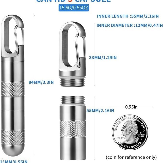 Mini botella de medicina de acero inoxidable a prueba de humedad a prueba de agua almacén portátil tamaño pequeño caja de medicina caja de pastillas piezas botella de almacenamiento a prueba de polvo