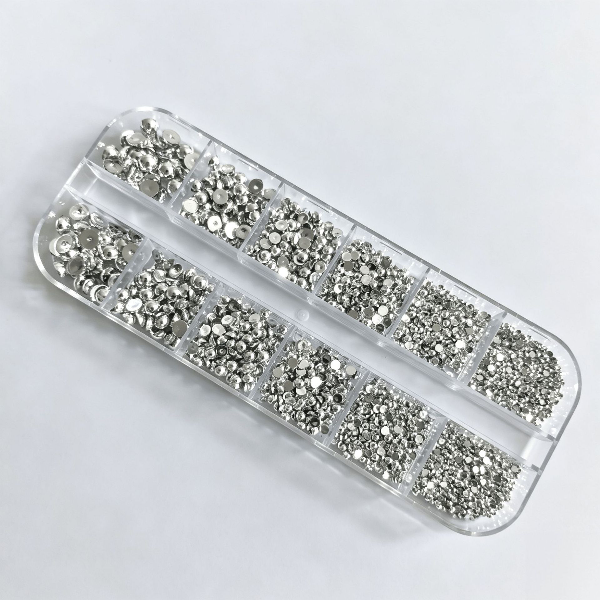 Explosiones transfronterizas de 12 grados mezclados oro y plata joyas de manicuría de perlas estrella y luna accesorios de decoración de uñas metálicas