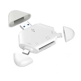 磁吸读卡器适用苹果手机/Type-C/USB电脑安卓平板SD/TF OTG读卡器