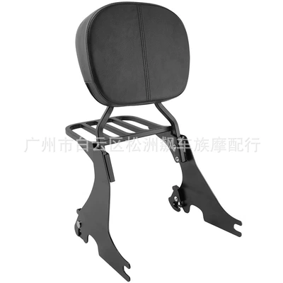 Suitable for Harley Sportster XL883 1200 modification accessories low rider backrest luggage rack 04-22 (Motorcycle cushion) - black