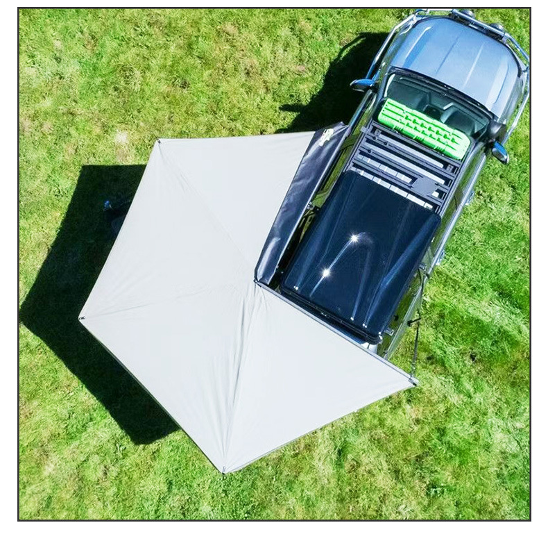 270-Degree Car Side Fan-Shaped Canopy Car Side Tent Canopy Outdoor Camping Equipment Sunshade Rain Shelter Sunshade Awning