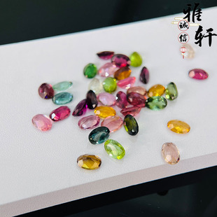 Natural Tourmaline Gem Dopamine Tourmaline Oval 6*8 5*7 4*6 3*4mm Natural Color Bare Stone