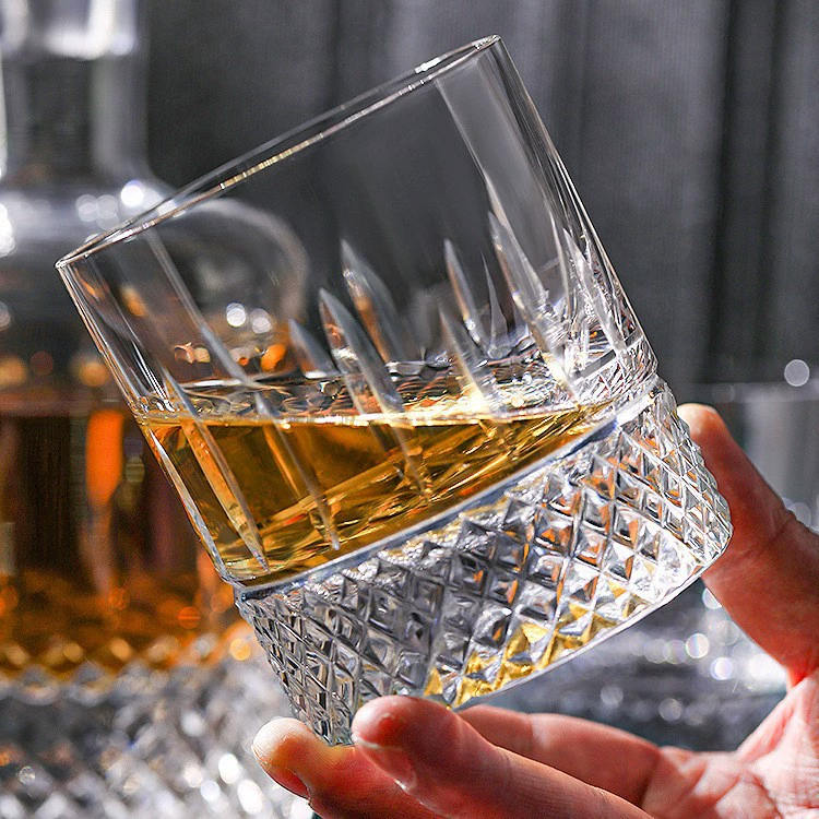 Import high quality classic wineglass for whiskey, set, thick bottom