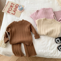 Children's twist sweater 0-6 years old spring Korean children's clothing girls solid color spring tops baby clothes CY887