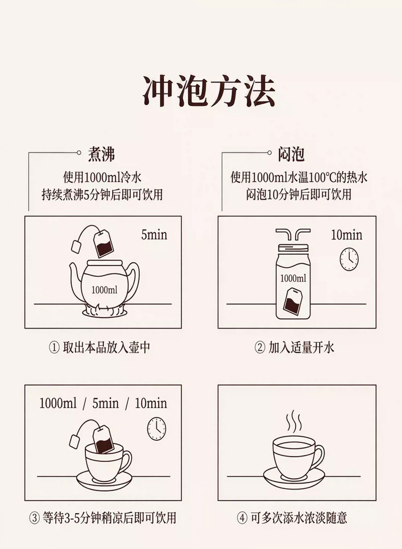 Yuzhu Ten White Herbal Tea 70g 14 Triangle Tea Bags Sugar Free Hot or Cold Brew in use