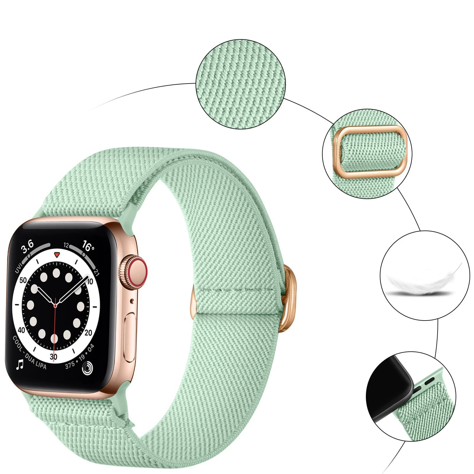 Подходит для Apple iwatch ремешок для часов нейлоновая плетеная эластичная пряжка-петля Ultra2 ремешок для часов Apple