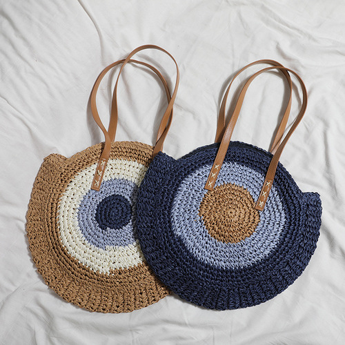 One piece drop shipping manufacturer wholesale new straw woven bag shoulder bag women's bag woven bag beach vacation travel large capacity