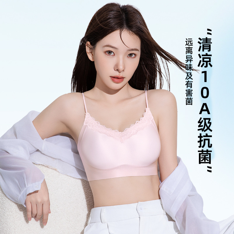 추적없는 작은 가슴 푸시 업 외부 확장 대형 통기성 편안한 레이스 오오로 스타일 카미솔 속옷 여성용 얇은 브래지어