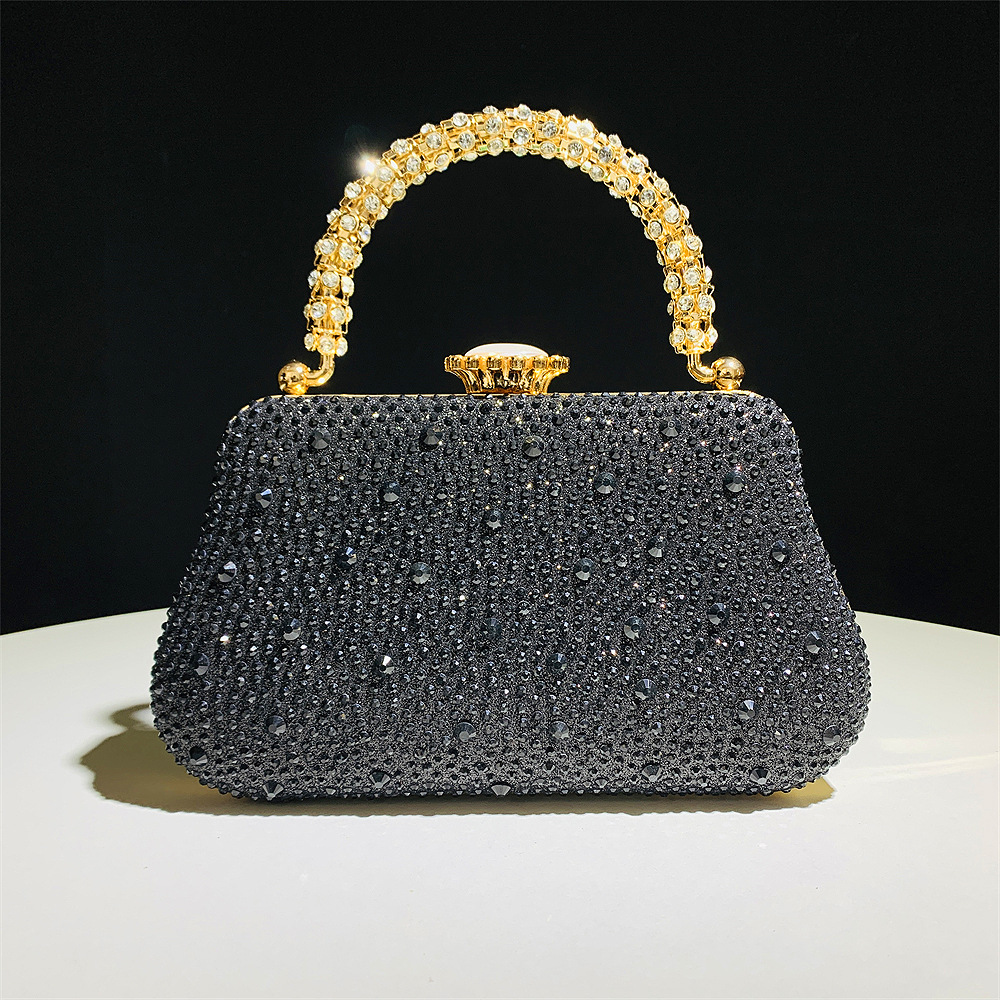 Elegant Small Handbag, High Luxury Hot Diamond Banquet Handbag, Ladies’ Dress, Cheongsam, Banquet Handbag