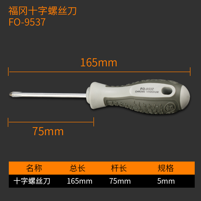 Japón Fukuoka herramientas destornillador cruz ultra duro industrial pequeño destornillador en forma de palabra alemán modelo de placa de aluminio de aluminio