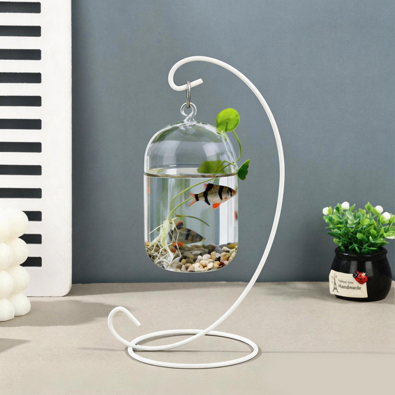 Micro Landscape Hanging Basket Bracket Iron Hook Bracket Micro Landscape Ecological Bottle Hanger Plant Hook Bottle Iron Rack