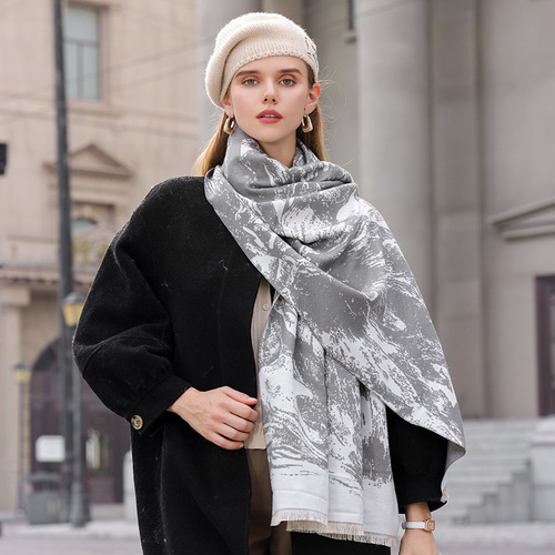 Scarf Women's Winter  New Imitation Cashmere Student Warm Scarf Fashion Versatile Shawl Outerwear Wholesale