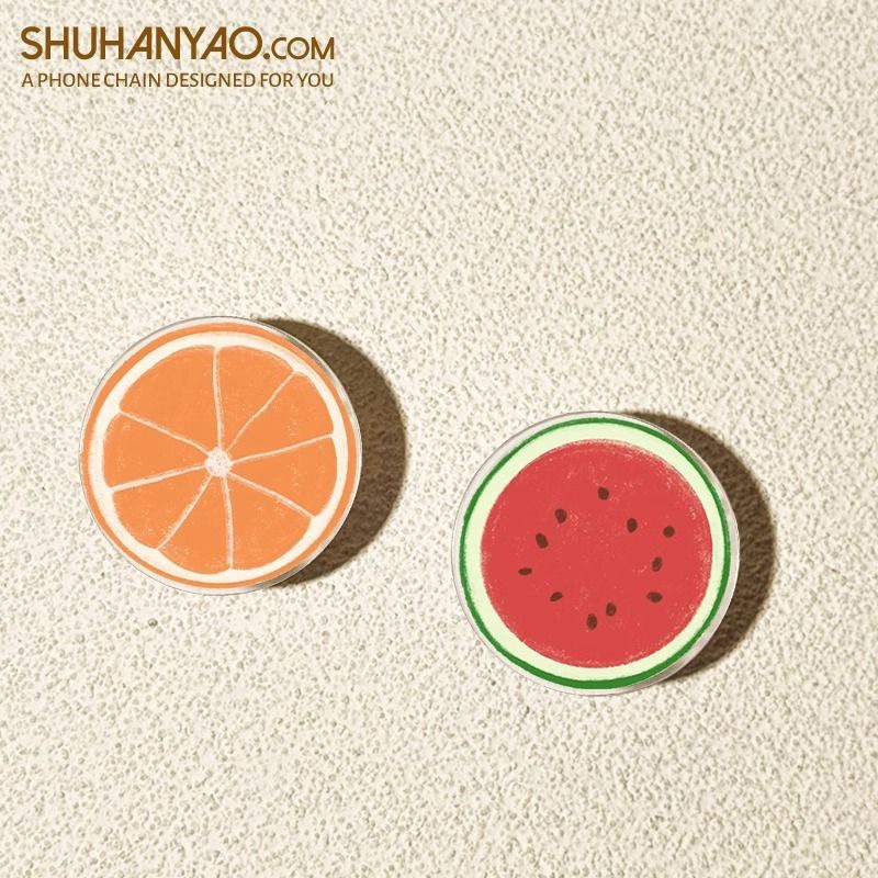 Ins fruit redondo creativo teléfono móvil airbag soporte pegado giratorio 360 telescópico perezoso persiguiendo drama escritorio