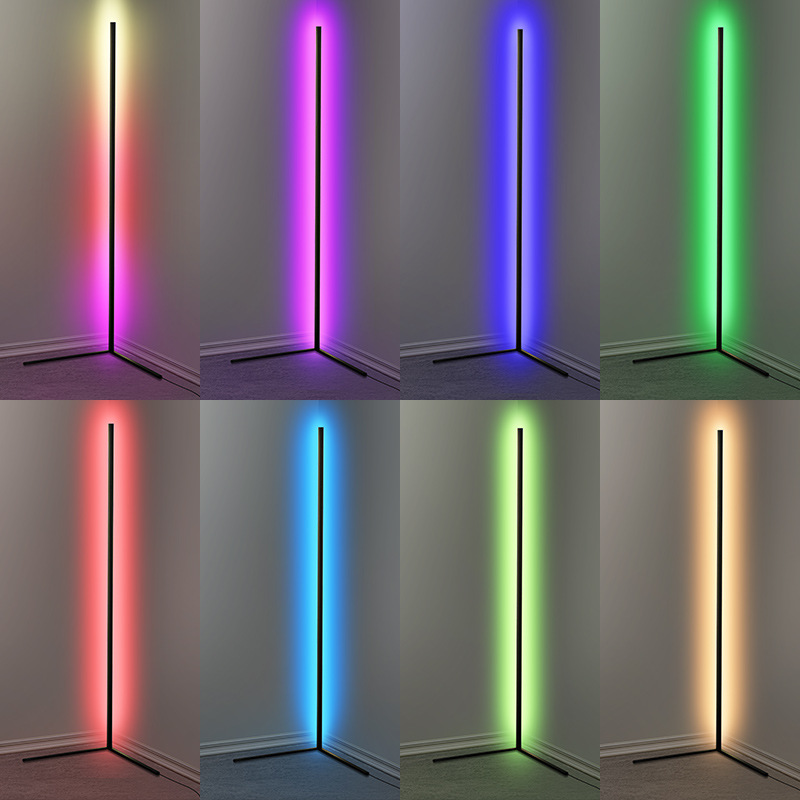 FUENTE moderna Luz de relleno en vivo LED de colores RGB lámpara de pie sala de estar dormitorio esquina simple magia colorida lámpara de techo