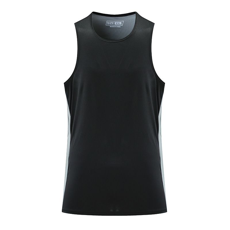 Maratón de verano corriendo Chaleco de secado rápido deportes de hombres y mujeres mismo elástico suelto con sensación de hielo entrenamiento superior ropa de fitness