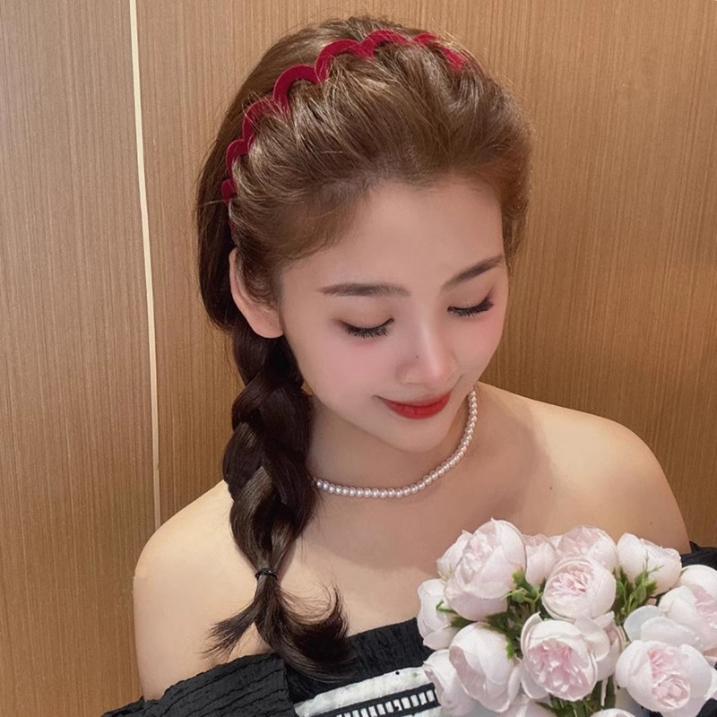 Cabello roto ondulado brazo para mujeres 2025 nuevo lavado de la cara brazo de cabello de implante de tela de tela de goma de goma